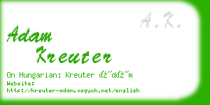 adam kreuter business card
